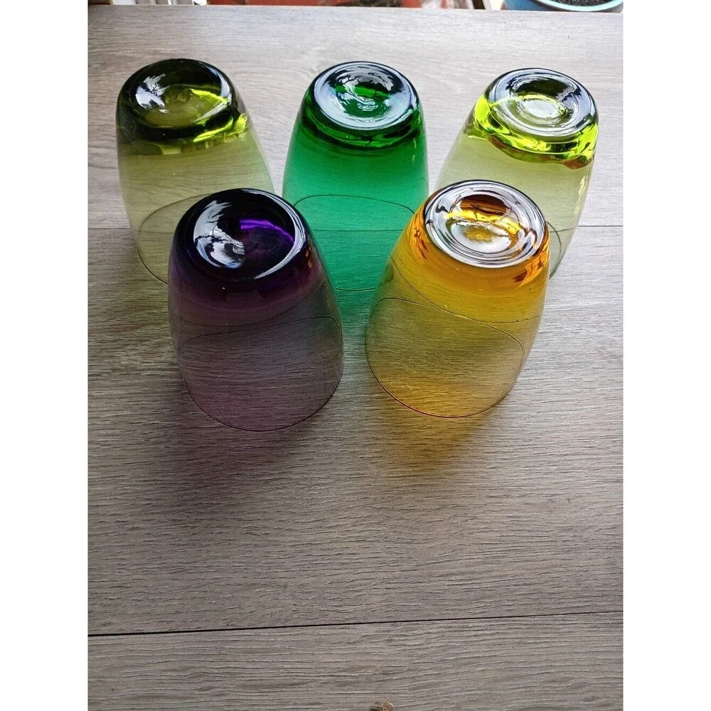 Max Verboeket Lemonade Glasses Set Of 5 Multi-colored 8 Oz Set Of 5 Carnaval